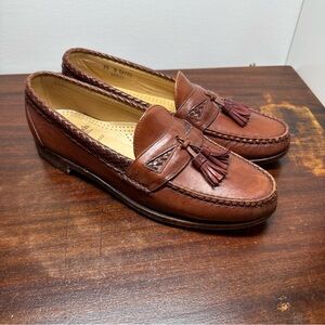 Allen Edmonds Maxfield Tassel Loafers Brown Sz 9.5 B Leather Business Office